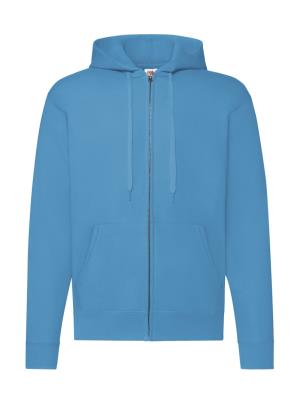 Pánska mikina s kapucňou a zipsom Classic, 310 Azure Blue