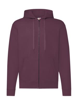 Pánska mikina s kapucňou a zipsom Classic, 448 Burgundy