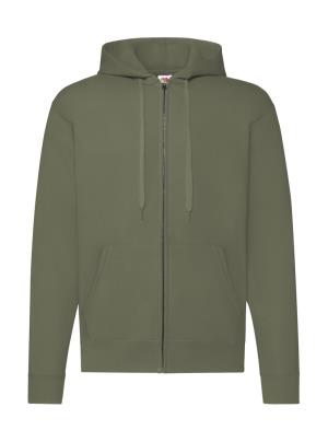 Pánska mikina s kapucňou a zipsom Classic, 533 Classic Olive