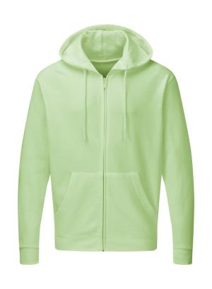 Pánska mikina s kapucňou a zipsom Breve, 513 Neo Mint