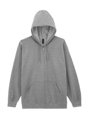 Pánska mikina s kapucňou a zipsom Heavy Blend, 125 Sport Grey