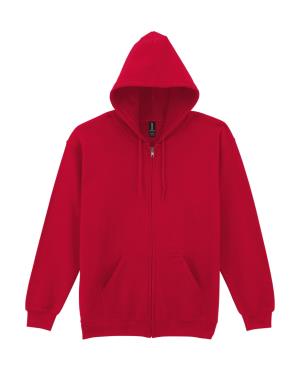 Pánska mikina s kapucňou a zipsom Heavy Blend, 400 Red