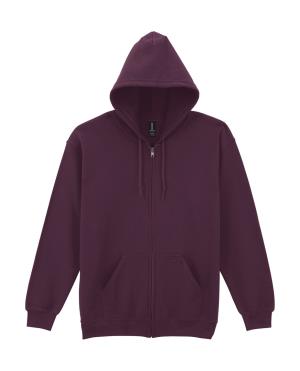 Pánska mikina s kapucňou a zipsom Heavy Blend, 445 Maroon