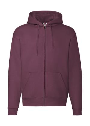 Pánska mikina s kapucňou a zipsom Premium, 448 Burgundy