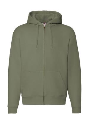 Pánska mikina s kapucňou a zipsom Premium, 533 Classic Olive