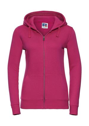 Dámska mikina s kapucňou na zips  Authentic, 439 Fuchsia