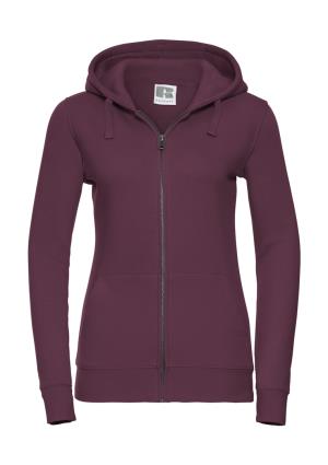 Dámska mikina s kapucňou na zips  Authentic, 448 Burgundy