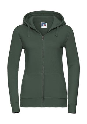 Dámska mikina s kapucňou na zips  Authentic, 540 Bottle Green