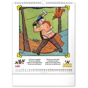 Nástenný kalendár Josef Lada – Riekanky CZ 2022, 30 × 34 cm (7)