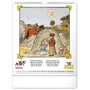 Nástenný kalendár Josef Lada – Riekanky CZ 2022, 30 × 34 cm (8)