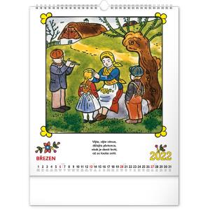 Nástenný kalendár Josef Lada – Riekanky CZ 2022, 30 × 34 cm (13)