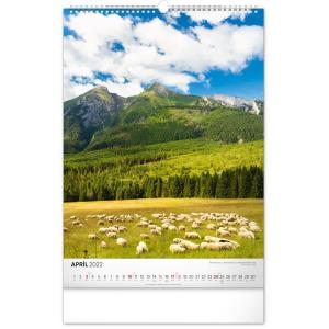 Nástenný kalendár Tatry 2022, 33 × 46 cm (12)