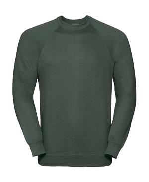 Pánska mikina bez kapucne Raglan, 540 Bottle Green
