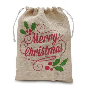 Jutová taška s vianočným motívom Xmas Jute, béžová