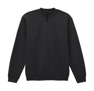 Unisex mikina bez kapucne Softstyle Midweight 1/4 Zip, 101 Black