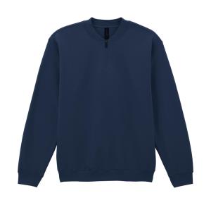 Unisex mikina bez kapucne Softstyle Midweight 1/4 Zip, 200 Navy