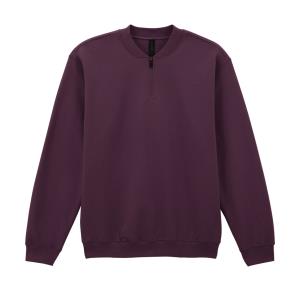 Unisex mikina bez kapucne Softstyle Midweight 1/4 Zip, 445 Maroon