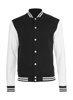 Pánska mikina bez kapucne Sweat College, 150 Black/White