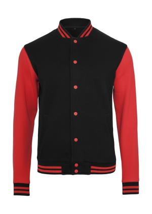 Pánska mikina bez kapucne Sweat College, 154 Black/Red