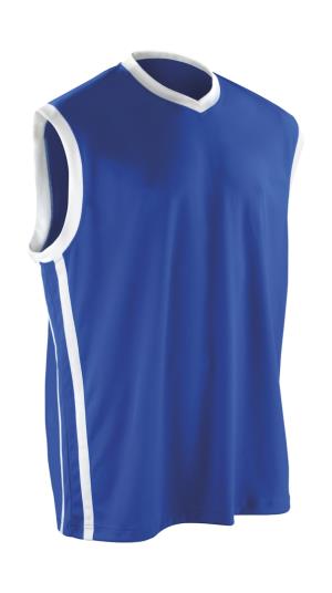 Basketbalový pánsky rýchloschnúci top, 353 Royal/White