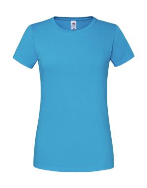 Dámske tričko z prstencovej bavlny  Iconic 150, 310 Azure Blue