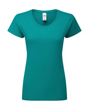Dámske tričko z prstencovej bavlny  Iconic 150, 312 Ocean Teal