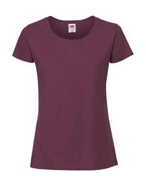 Dámske tričko z prstencovej bavlny  Iconic 150, 448 Burgundy