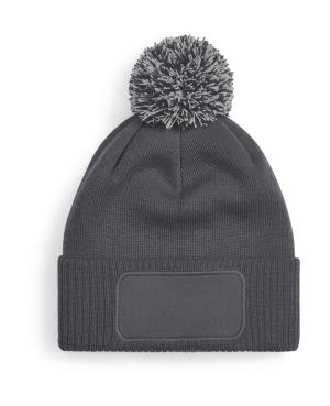 Potlačiteľná čiapka s brmbolcom Snowstar, 162 Graphite Grey/Light Grey