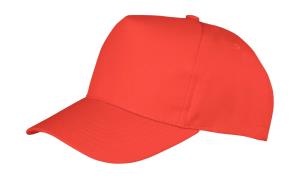 5 panelová šiltovka pre deti Boston, 400 Red