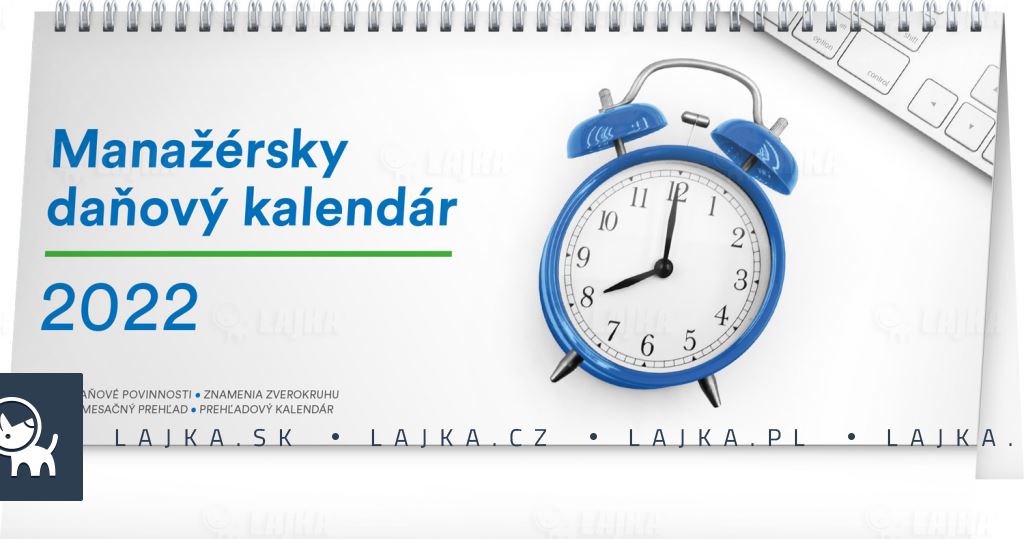 Stolový kalendár Manažérsky daňový 2022, 33 × 14,5 cm (1)